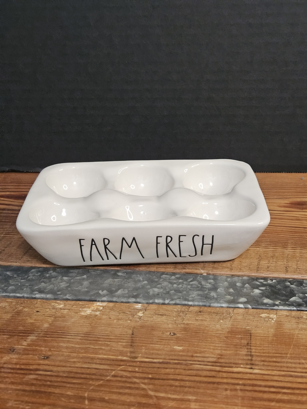 Rae Dunn Farm Fresh Ceramic Egg Holder
